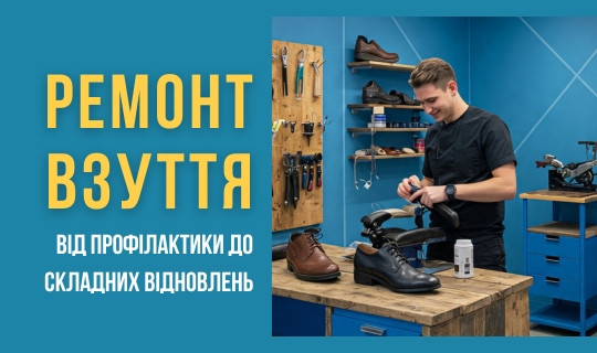 Нова послуга – професійний ремонт взуття у мережі хімчисток Києва! Повернемо вашому взуттю бездоганний вигляд!